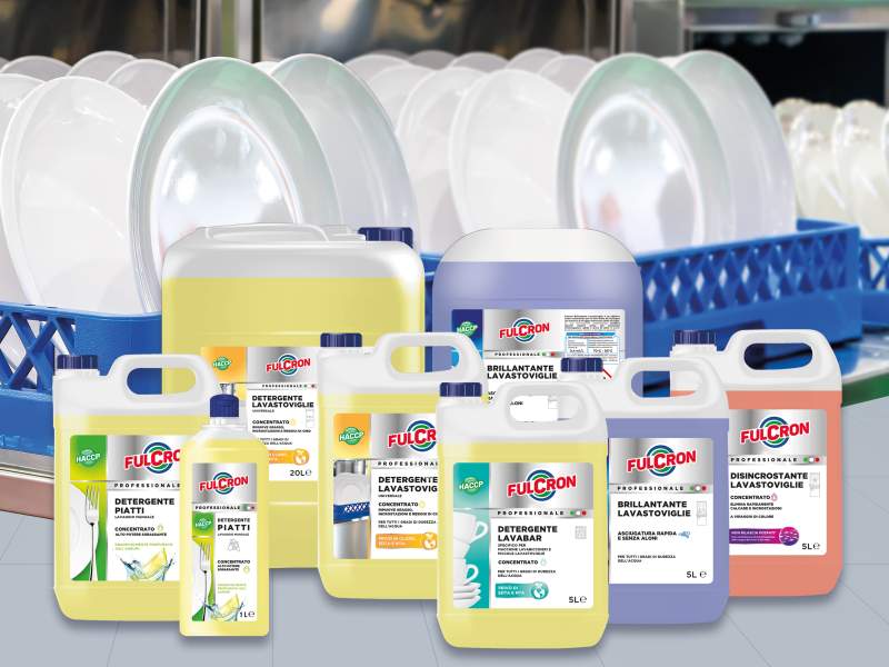 La linea Detergenti Lavastoviglie Professionali di Fulcron La linea Detergenti Lavastoviglie Professionali di Fulcron